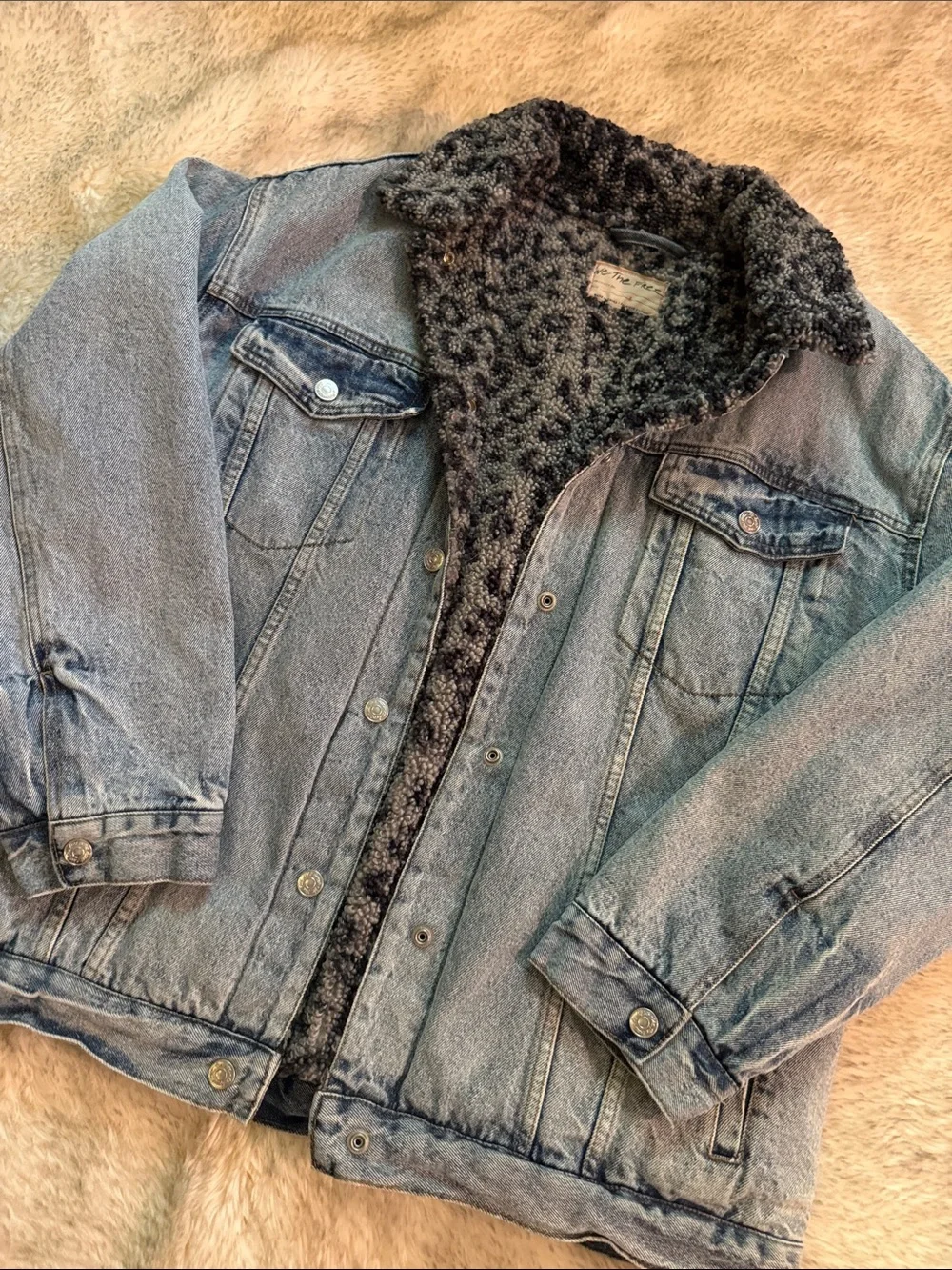 ✨ SALE ✨ Free People Wild Ones Sherpa Denim Jacket